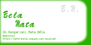 bela mata business card