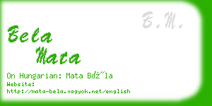 bela mata business card